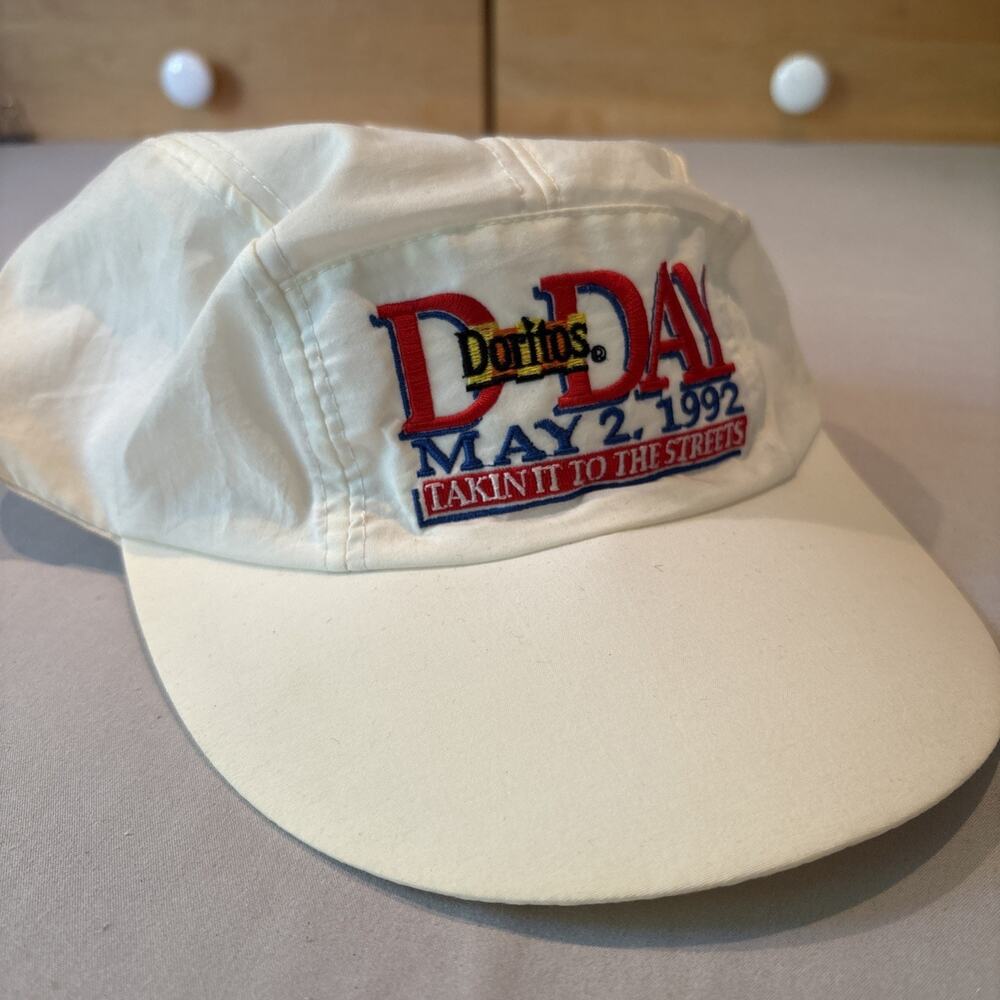 VTG 1992 Doritos D-Day Nylon Snapback Hat "Takin' It to the Streets" 5 Panel Cap